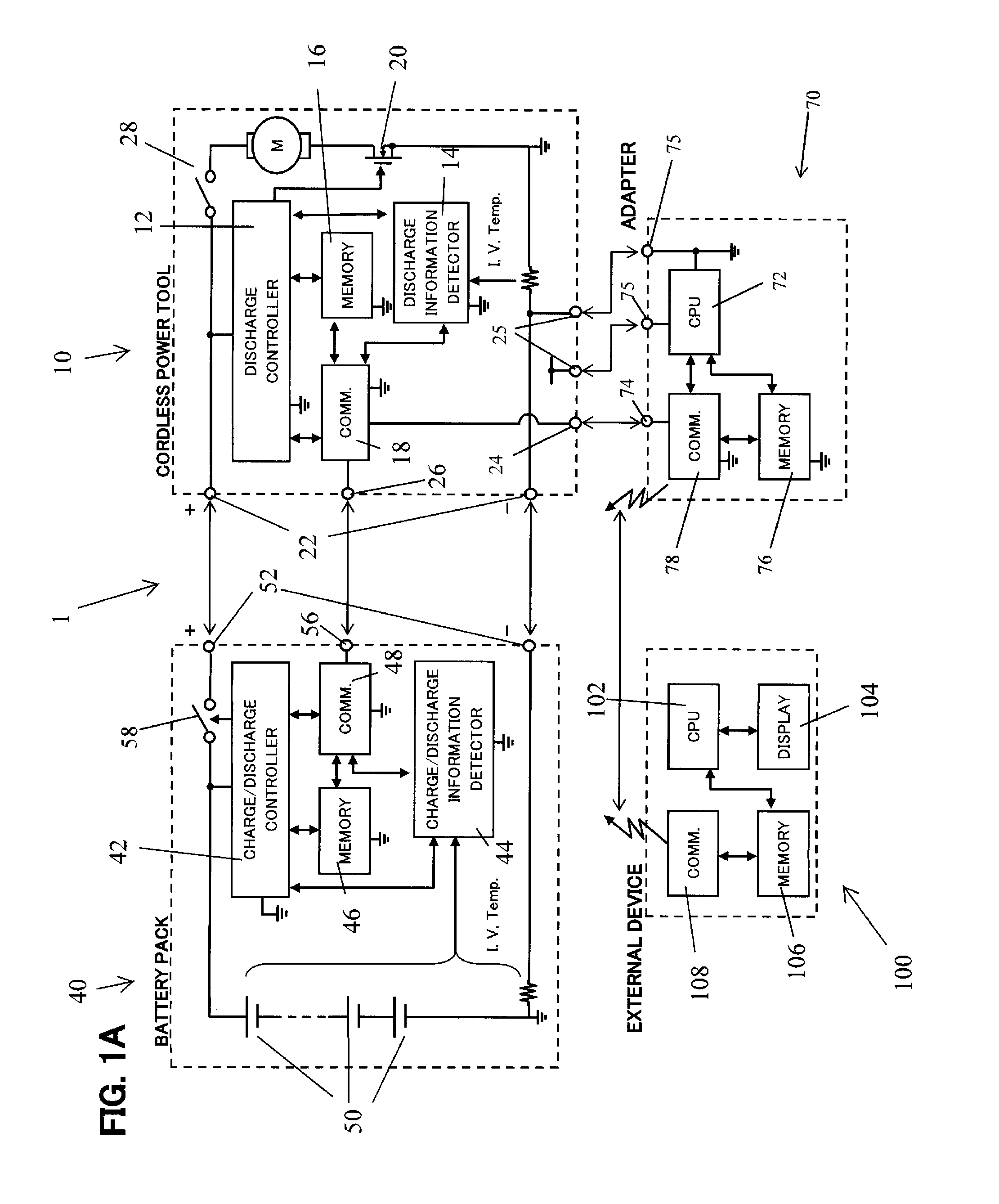 Portable battery pack charging system, method for recharging a battery pack, and adapter therefor