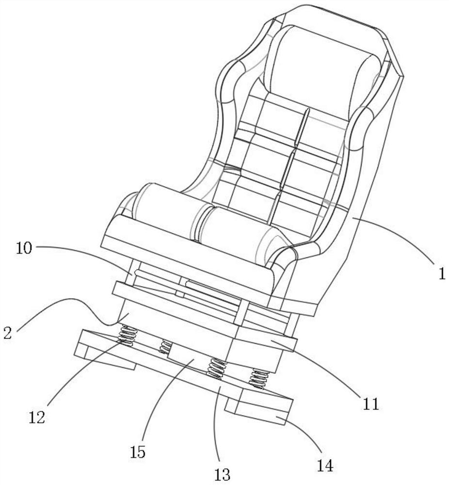 Automobile seat framework with elastic suspension