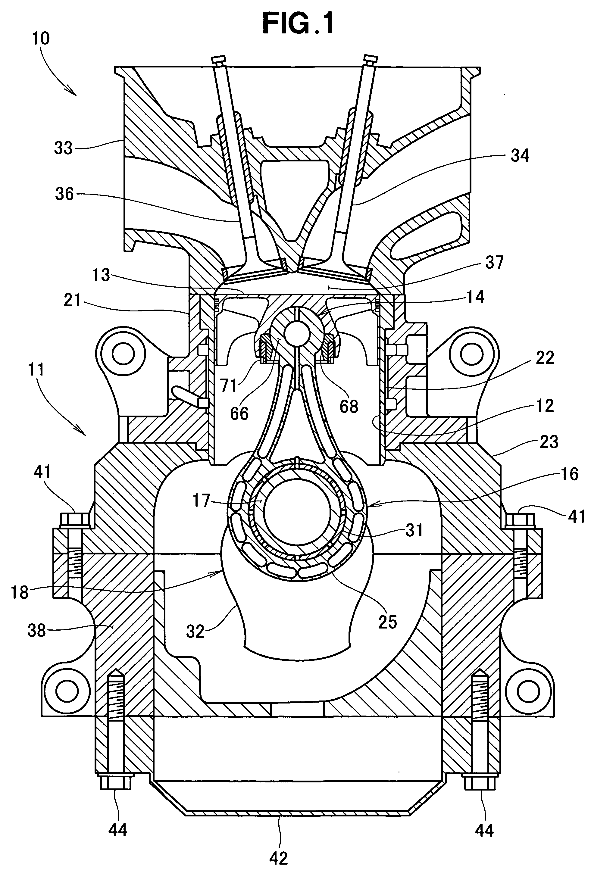 Internal combustion engine and connecting rod therefor