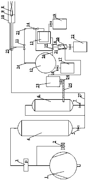 Device and method for recycling grinding material from grinding material gas jet
