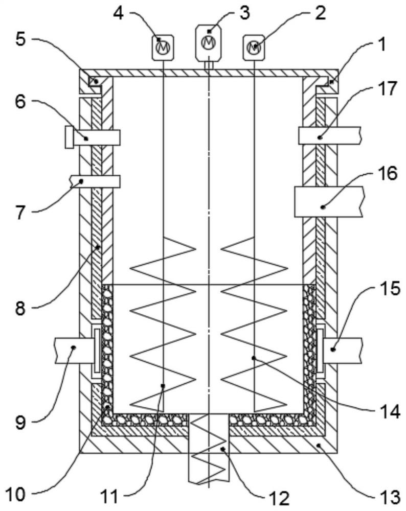 Microwave pyrolysis heating container adopting sectional furnace body structure