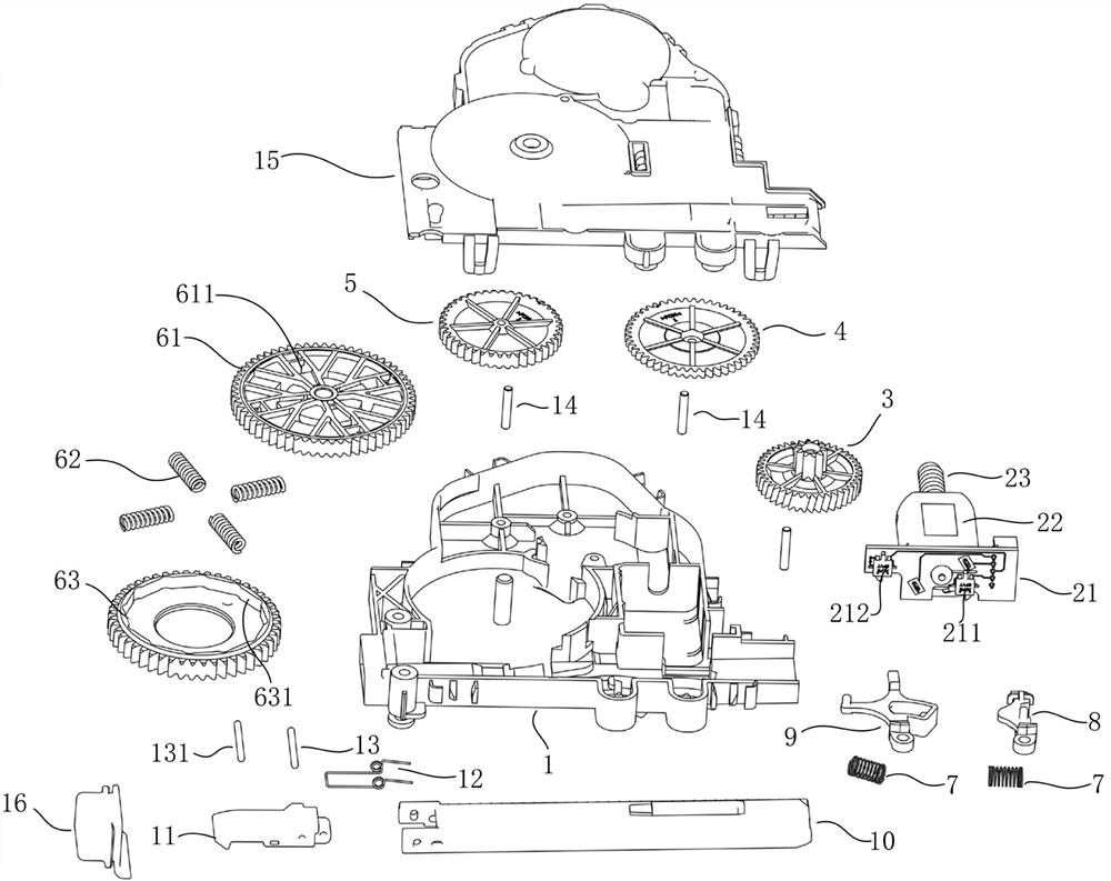 Actuating mechanism with automatic door opening and closing function