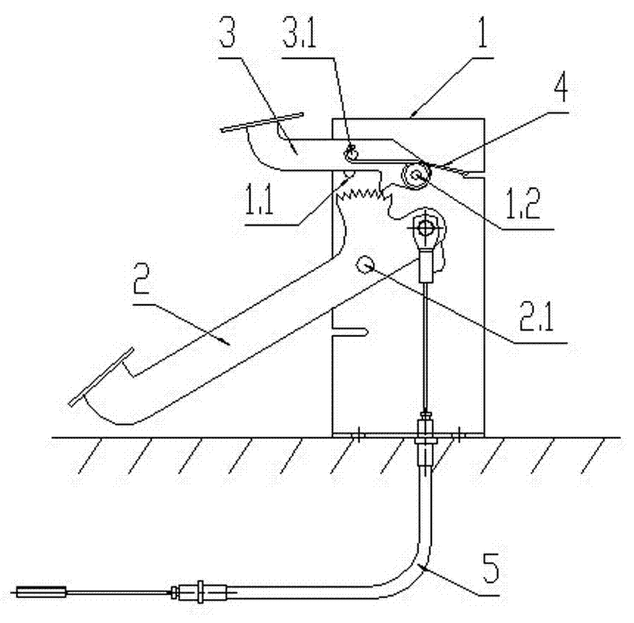 Brake retaining device of electric sweeper