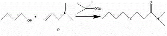 Synthetic method of novel liquid crystal material 3-butoxy-N,N-dimethylpropanamide