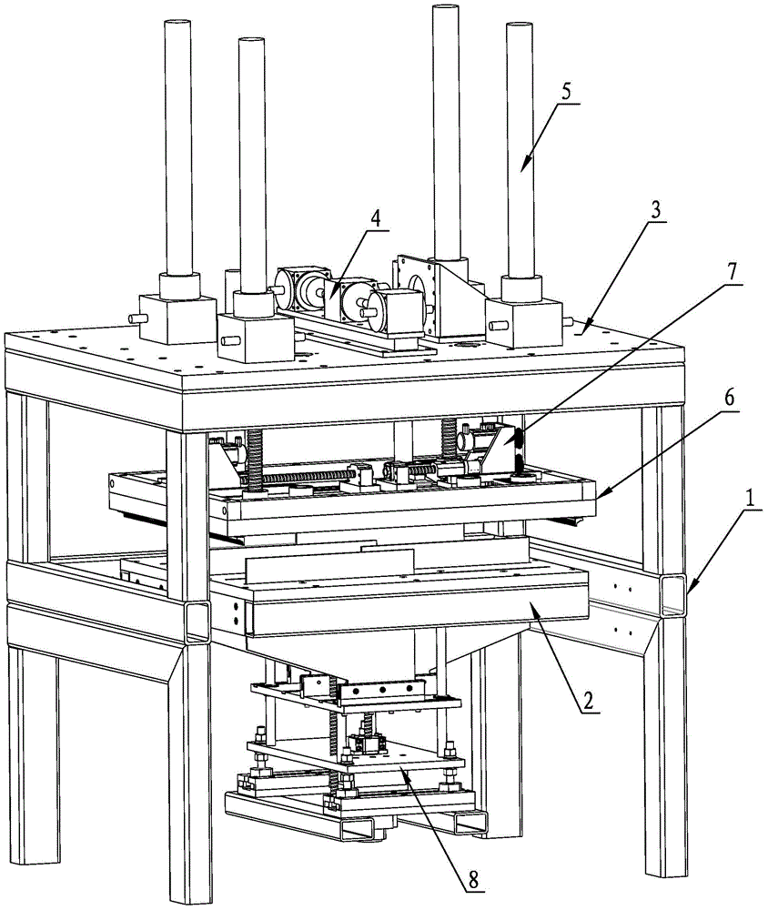 Fin and flat tube press-fitting device for heat exchanger core integrated unit