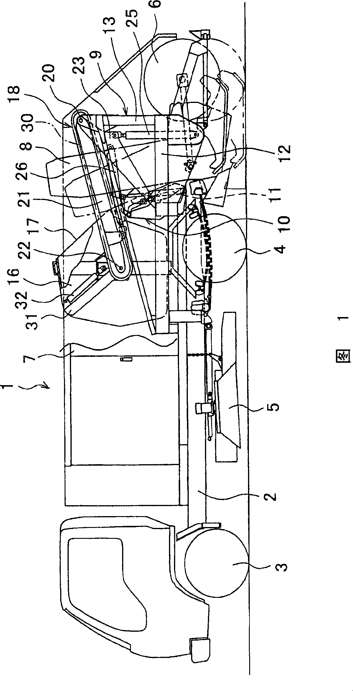 Brush type road sweeper