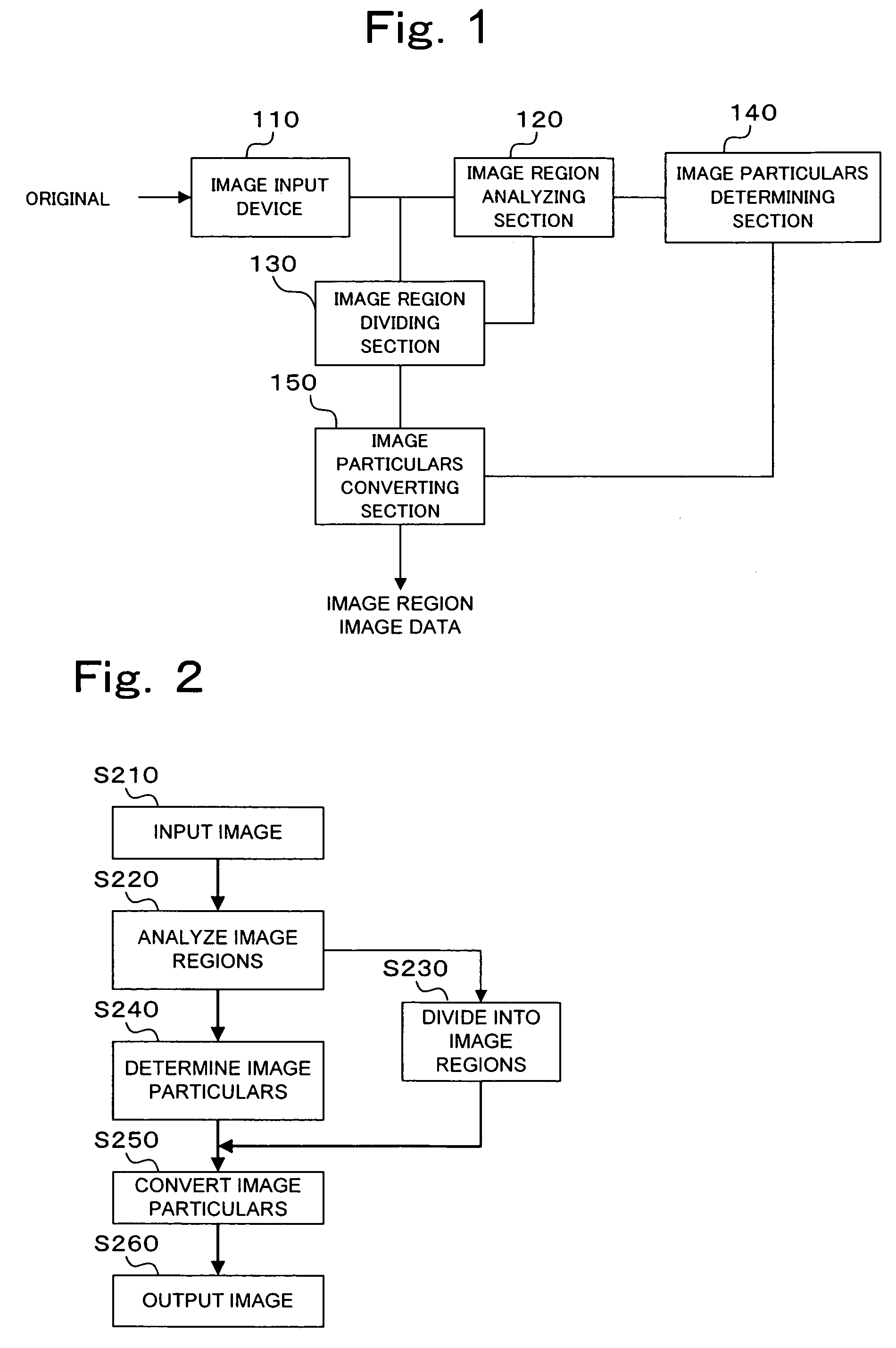 Image processing apparatus and method for dividing an image into component images