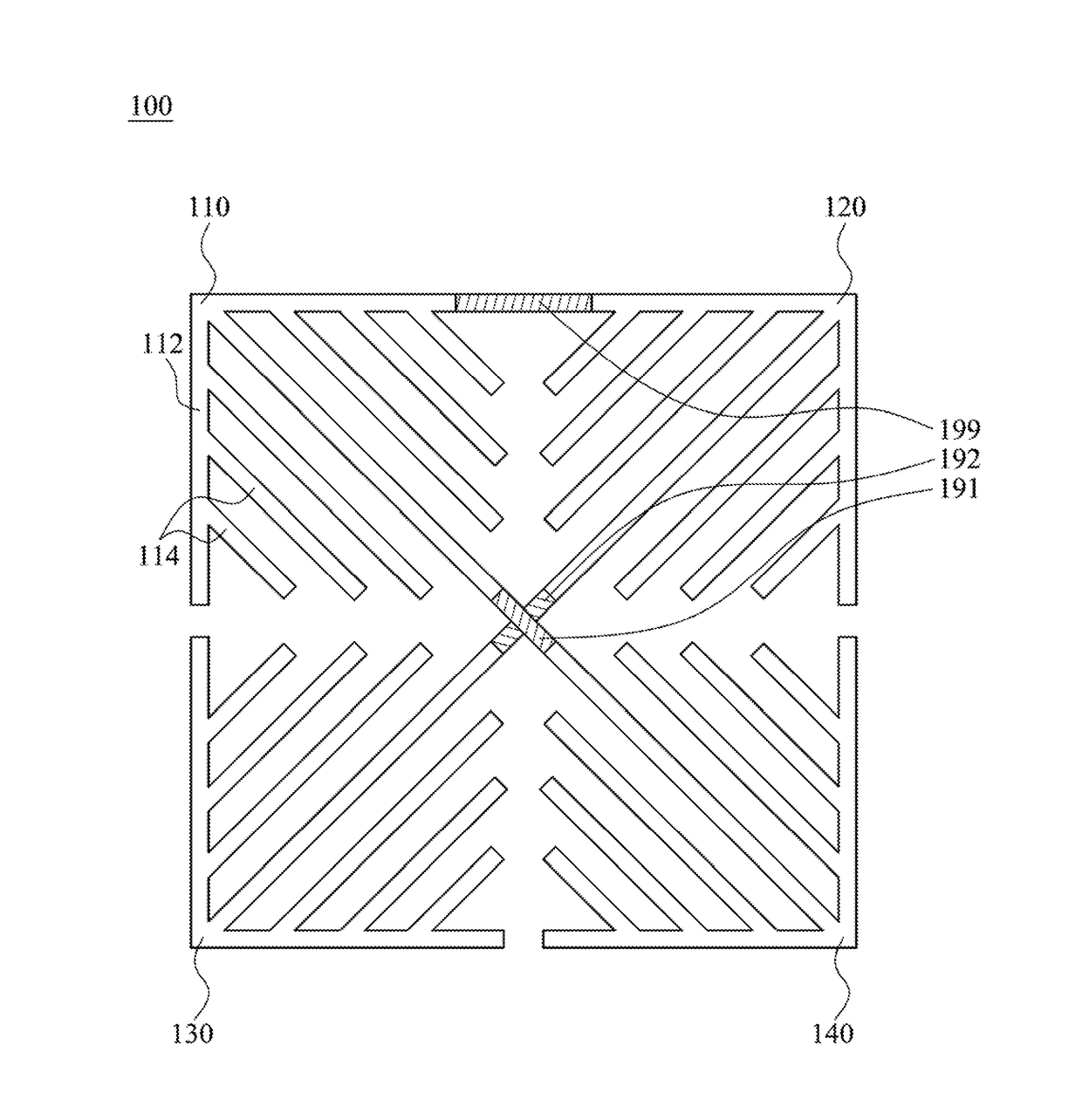 Patterned ground shield