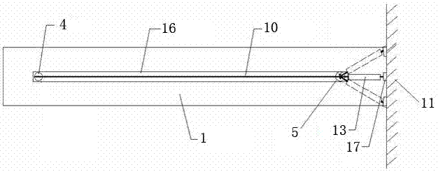 Invisible reinforcing device for concrete cantilever gallery road and reinforcing method thereof