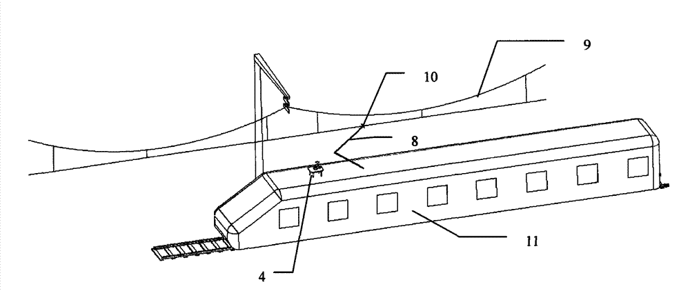 Method for catching and positioning electric arc of electrified railway contact net