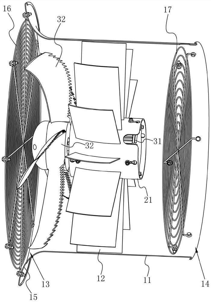 Barrel type axial flow fan