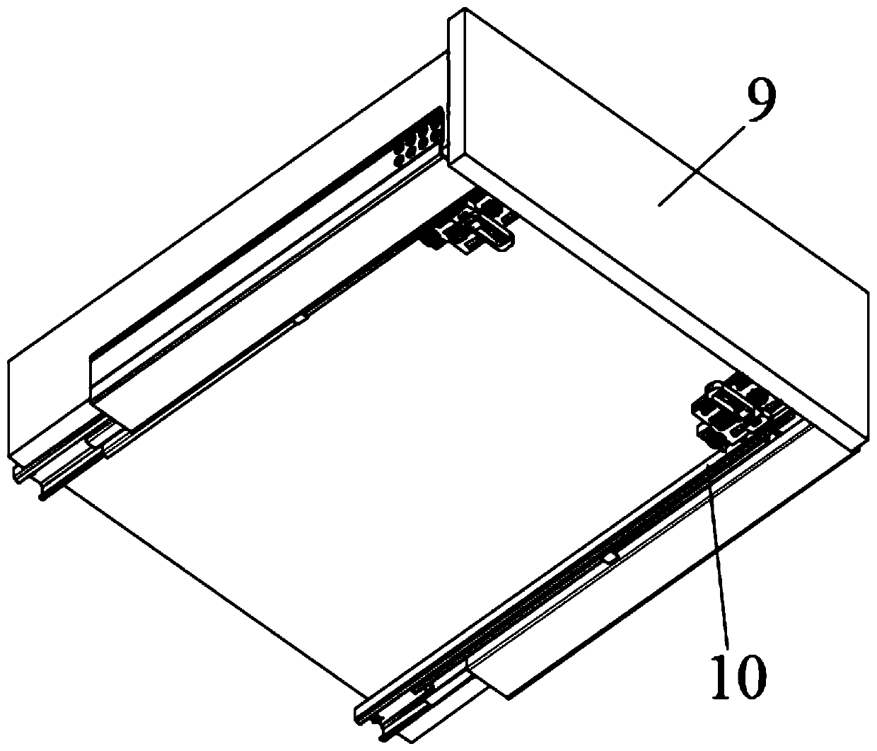 Drawer slide rail fast-dismounting structure