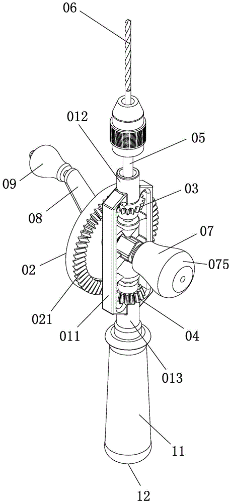 Multifunctional impulse retracting hand drill