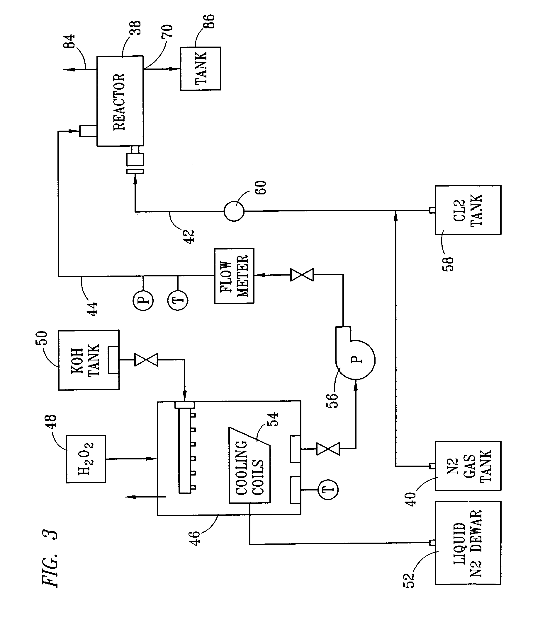 Efficient method and apparatus for generating singlet delta oxygen at an elevated pressure
