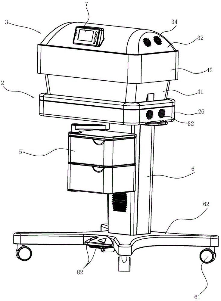 Two-sided jaundice treatment equipment capable of achieving precise temperature control