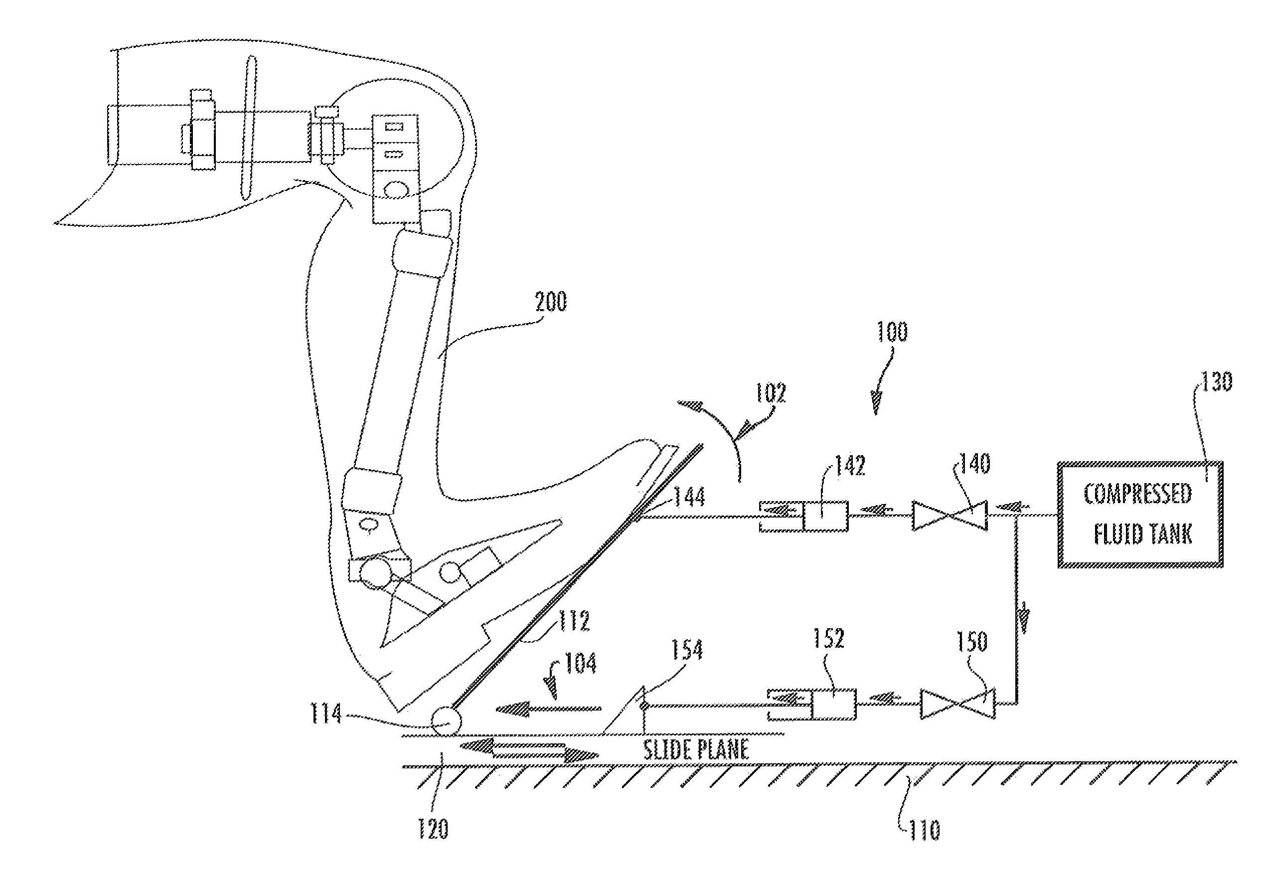 Method and system for an impact sled footwell intrusion test