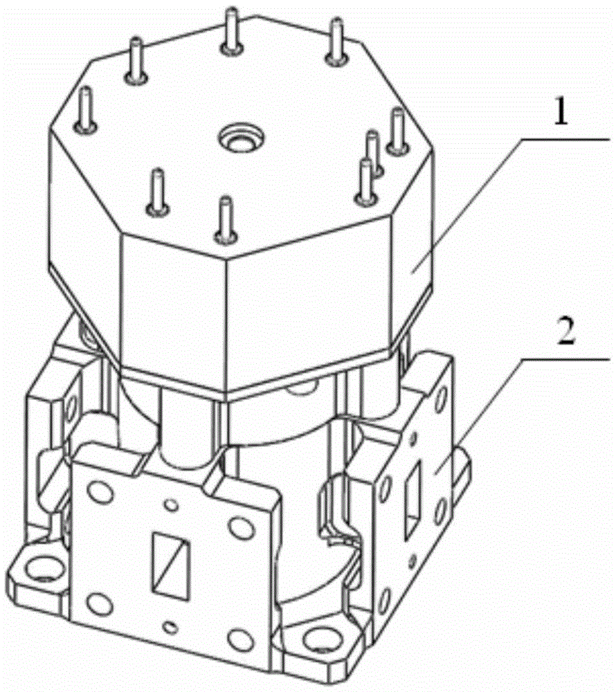 A waveguide switch with a split-and-close guide rotor