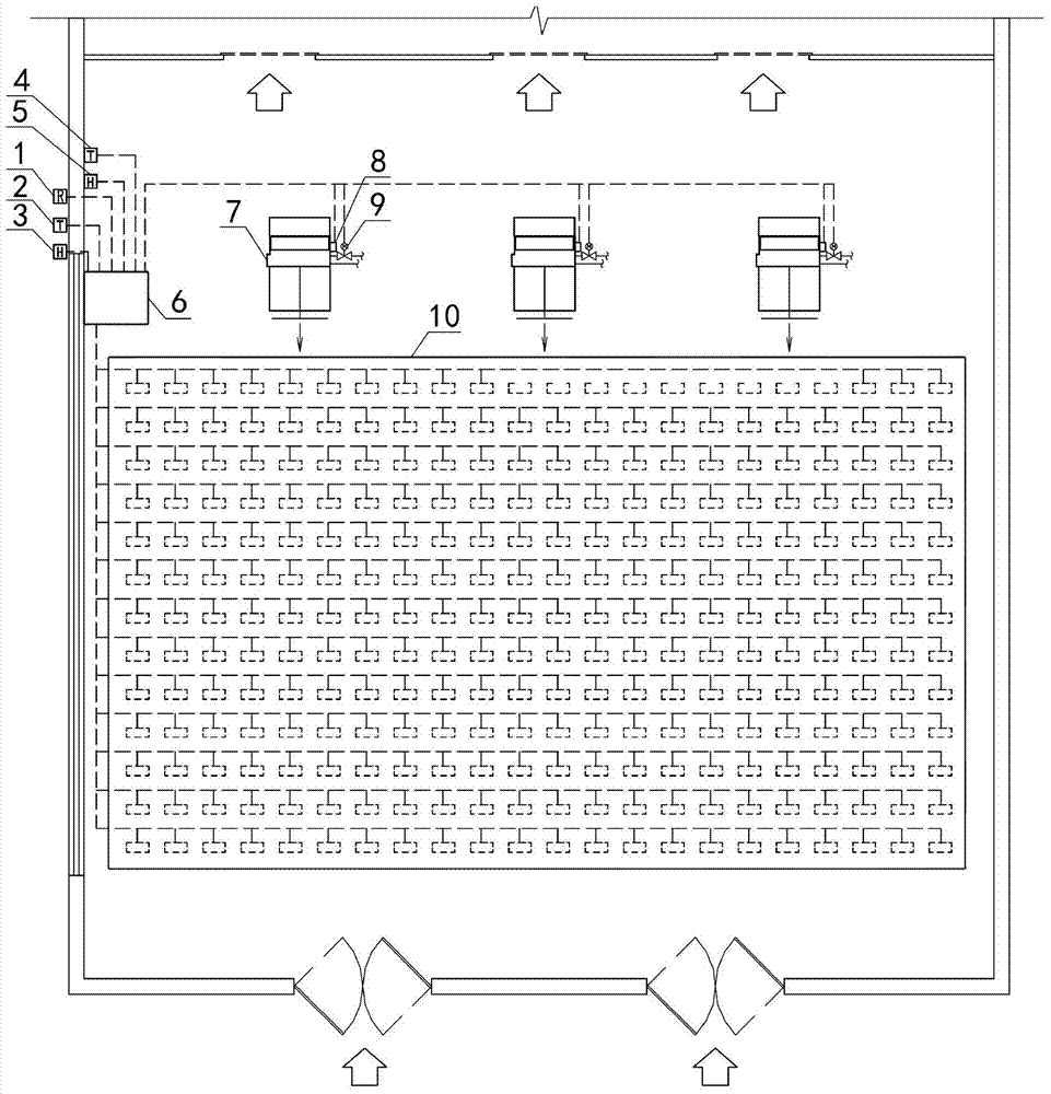 Air conditioning system control device based on pressure sensor