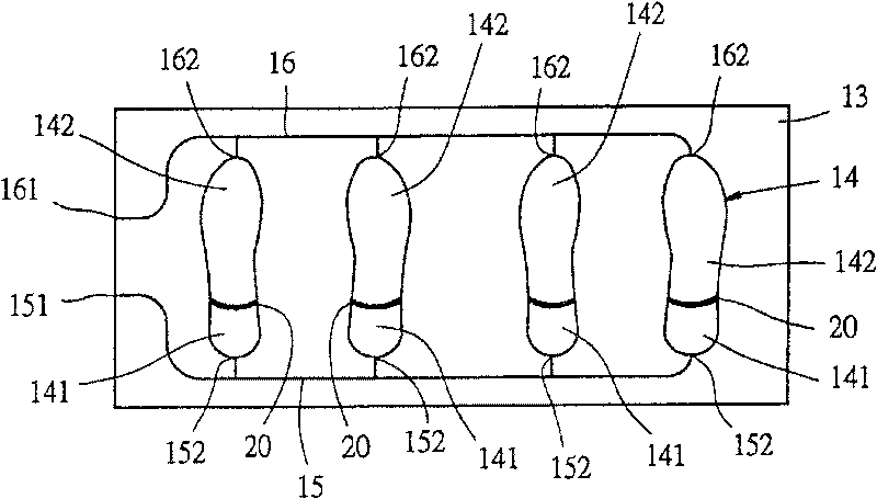 Heat mould feeding method of compound region polymer embryonic plant