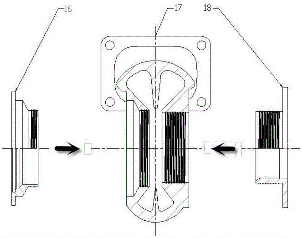 Volute case for integral dynamic balance test of detachable turbocharger