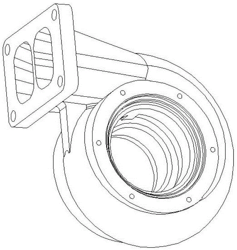 Volute case for integral dynamic balance test of detachable turbocharger