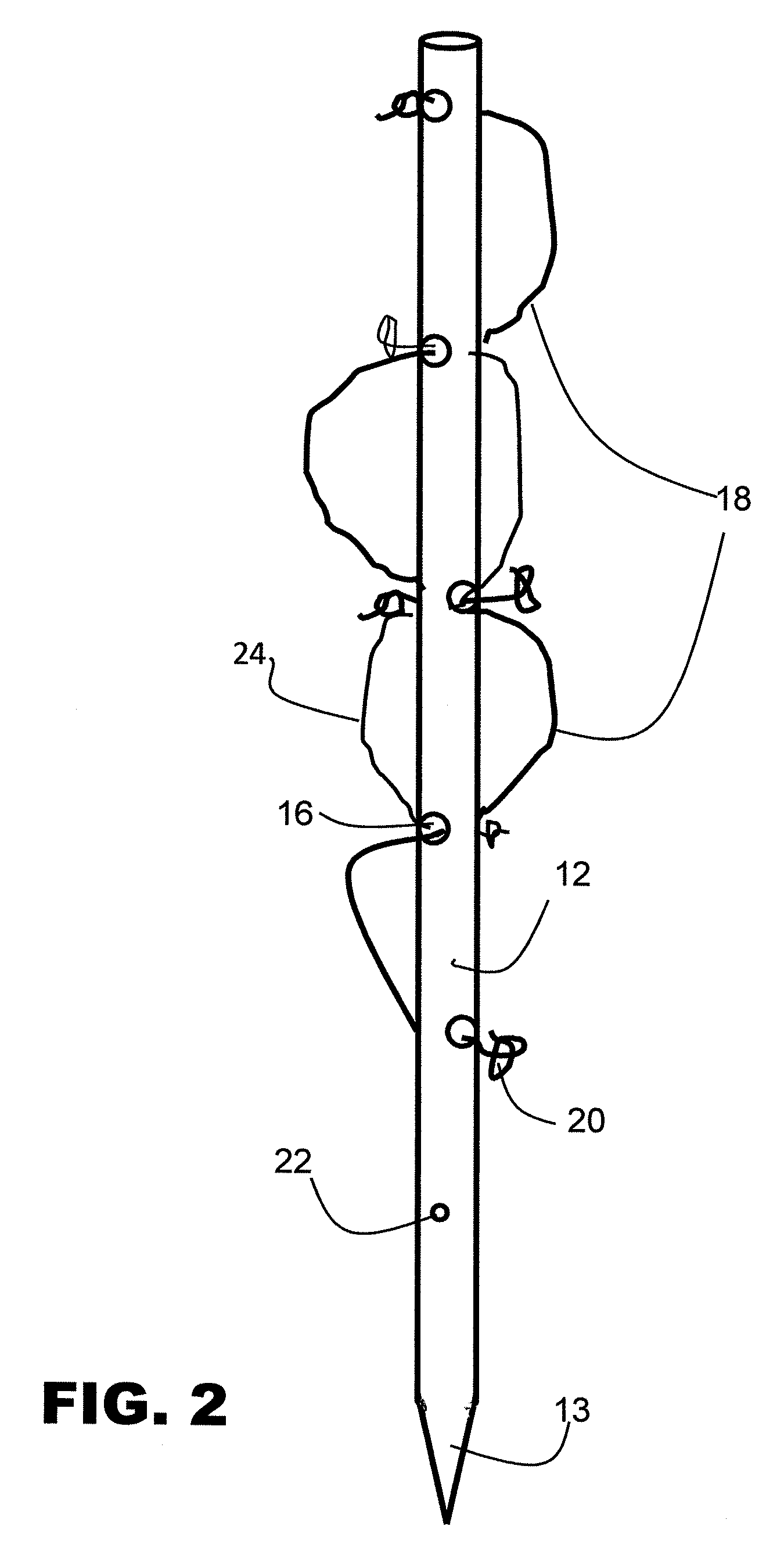 Plant support pole and method of use