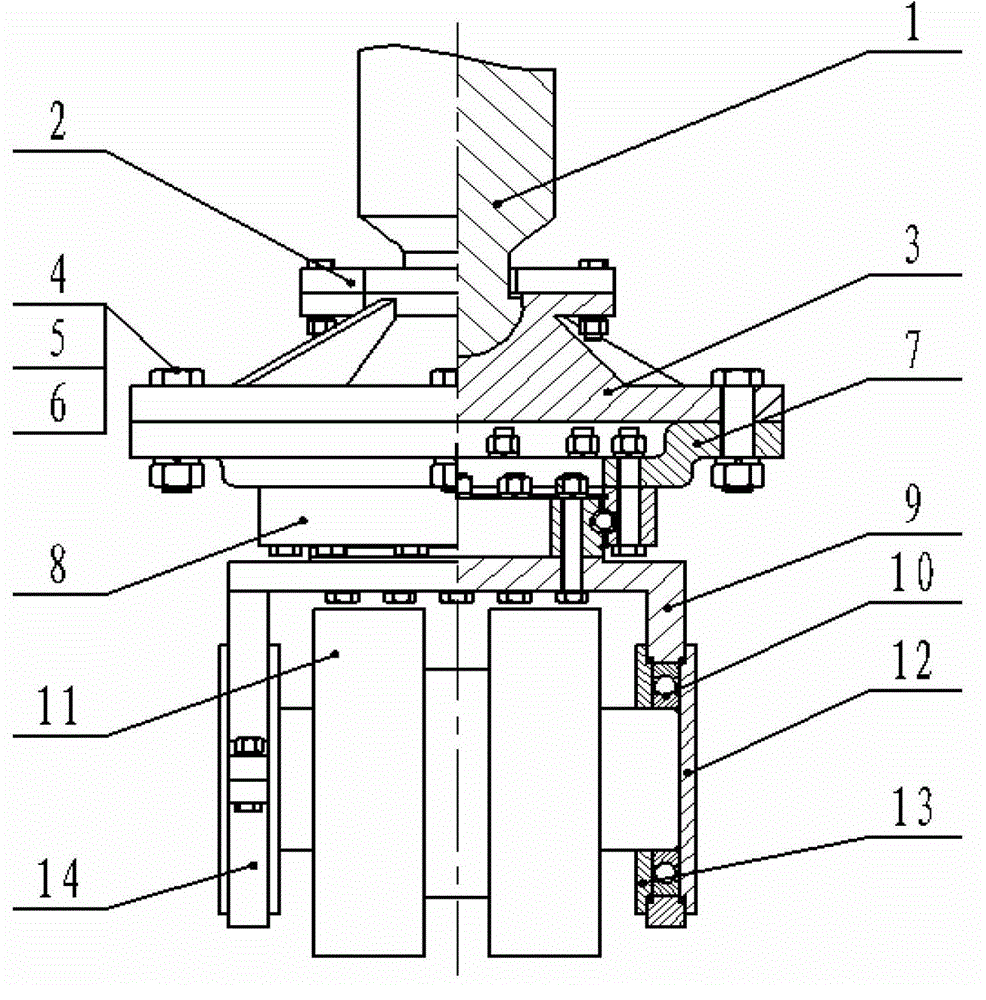 Travelable supporting leg device of all-terrain crane