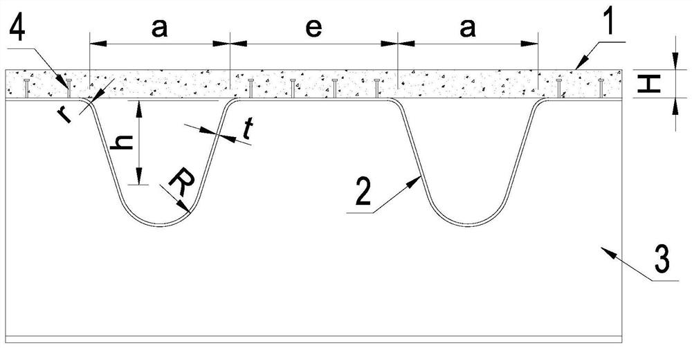 Orthotropic steel-ultra high performance concrete bridge deck structure and its construction method