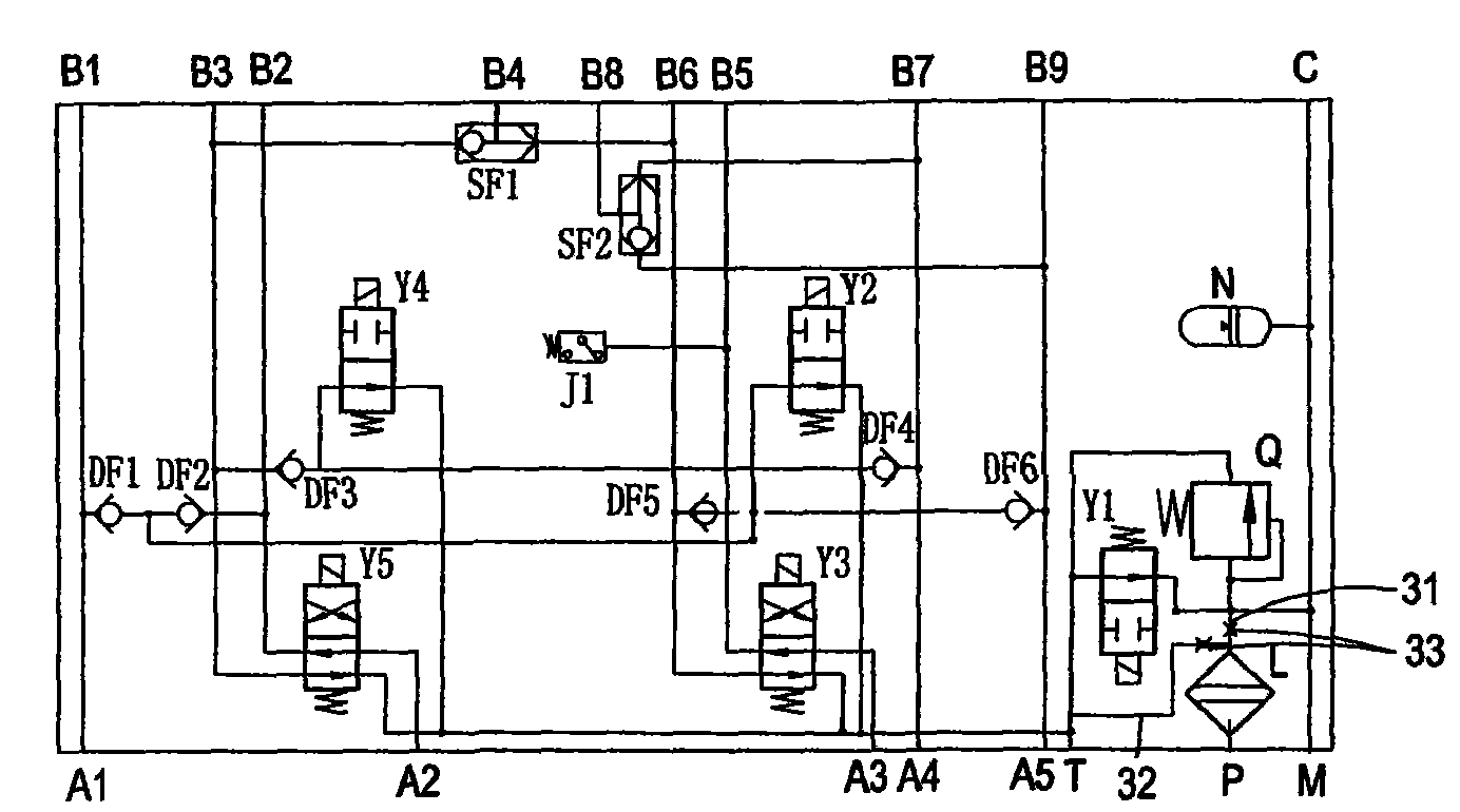 Electrically-controlled multifunctional compact type control valve assembly