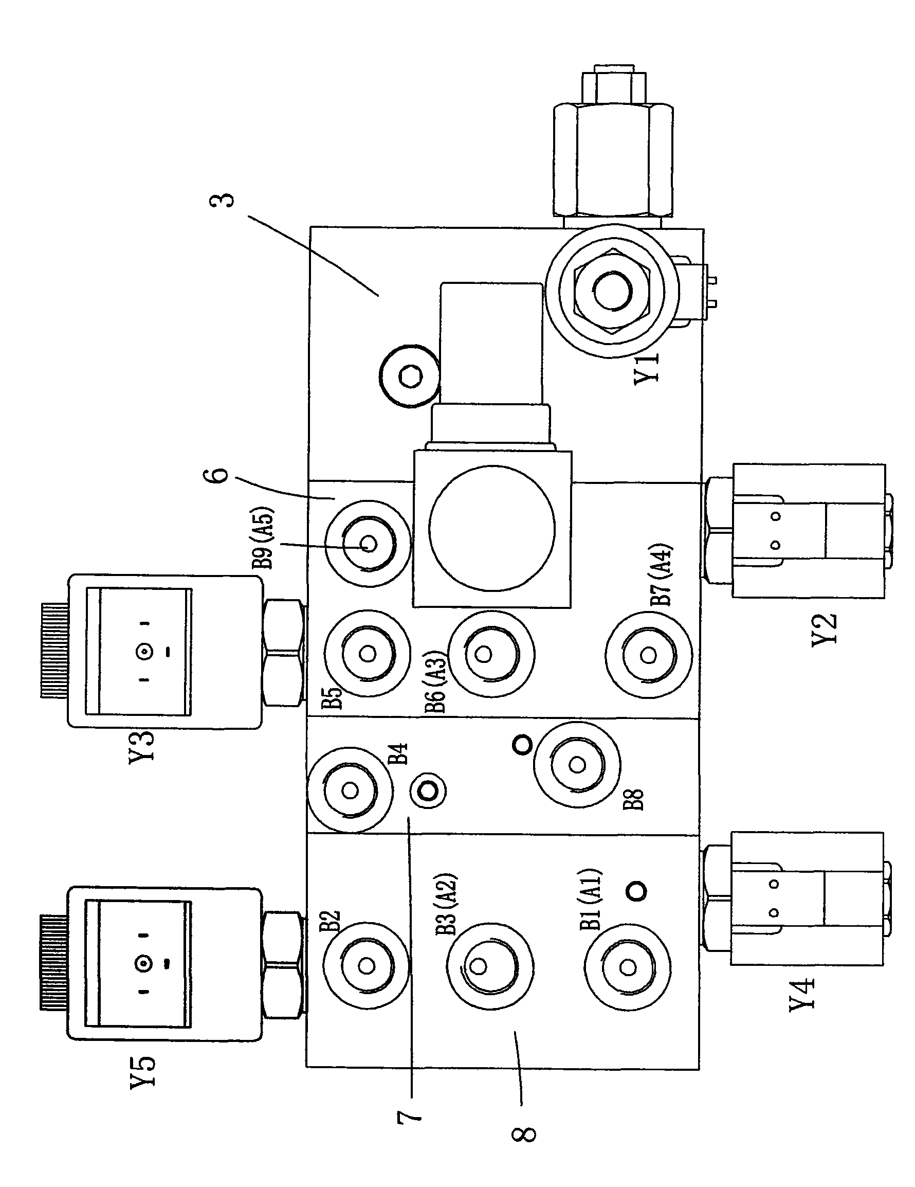 Electrically-controlled multifunctional compact type control valve assembly