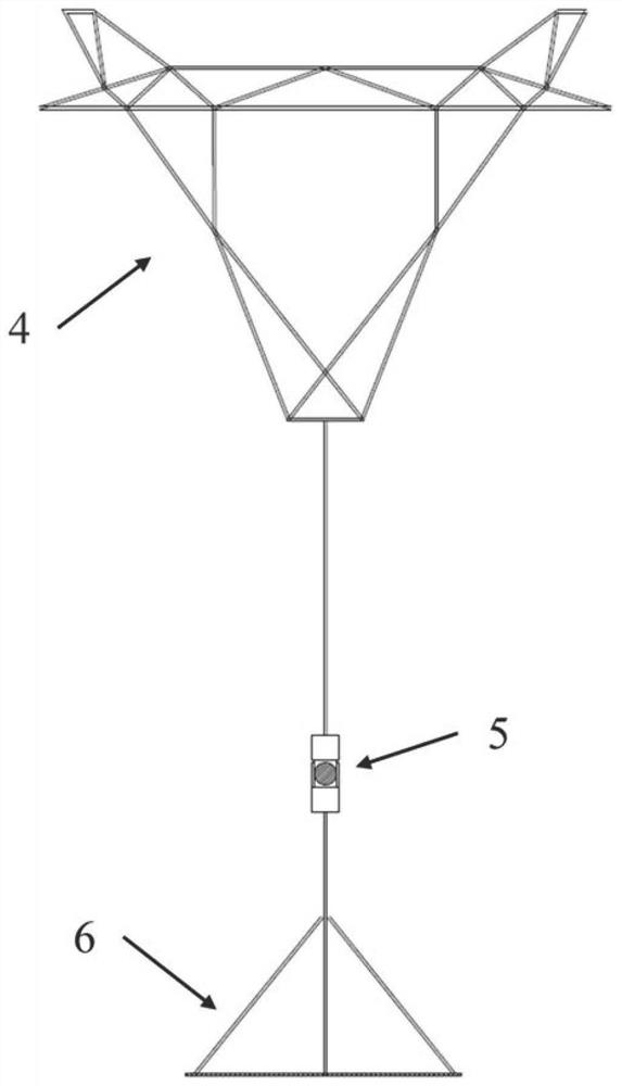 Support tower device and method for simulating collapse of power transmission tower in wind tunnel test