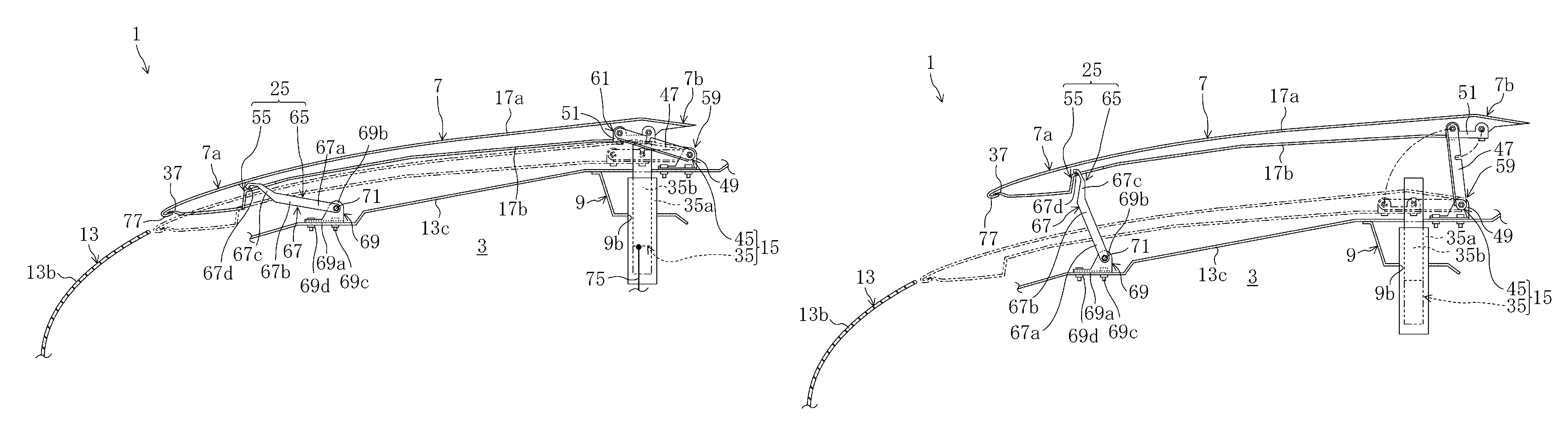 Pedestrian protection device for vehicle