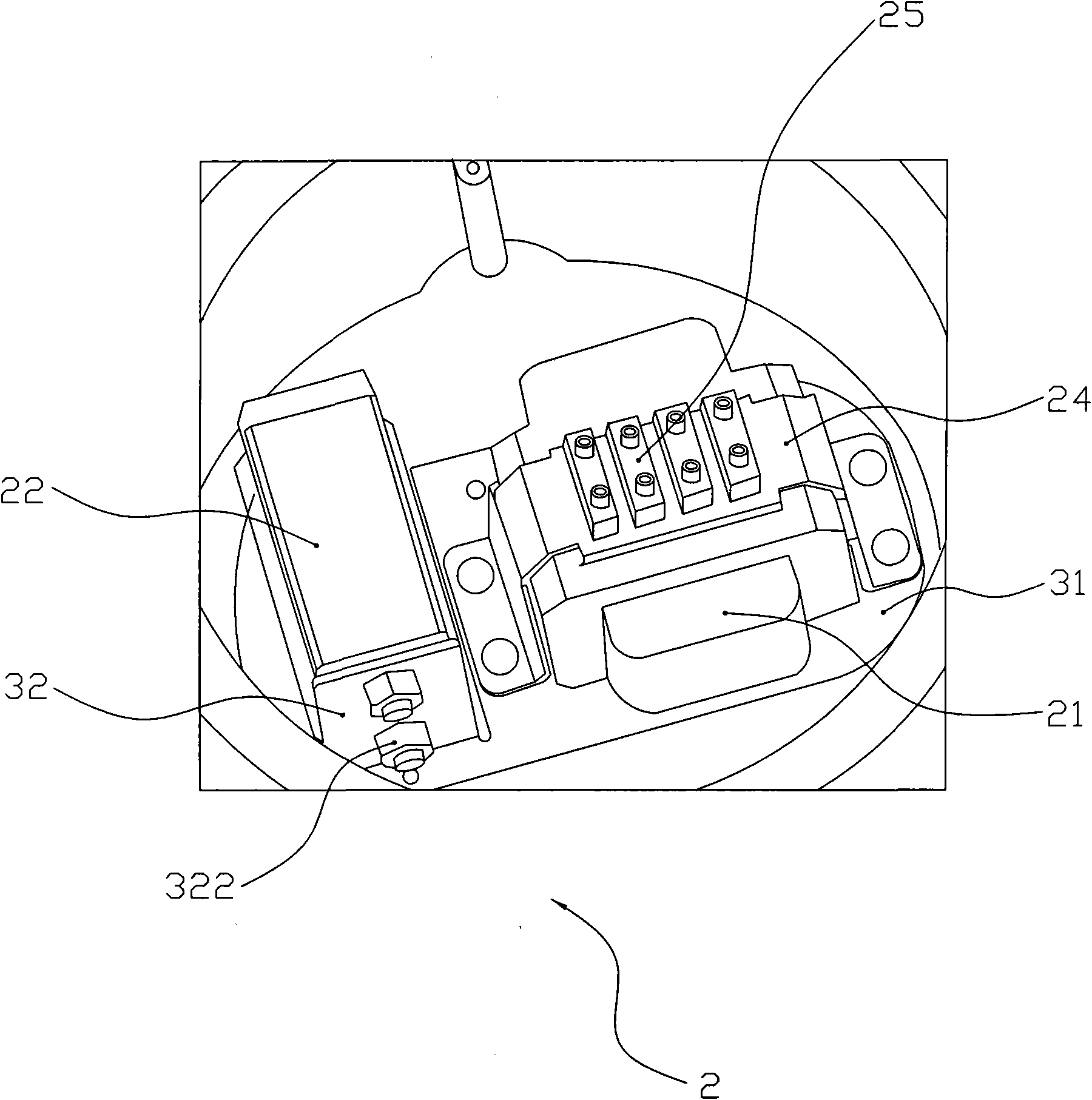 Lamp driving module assembling structure and lamp comprising same