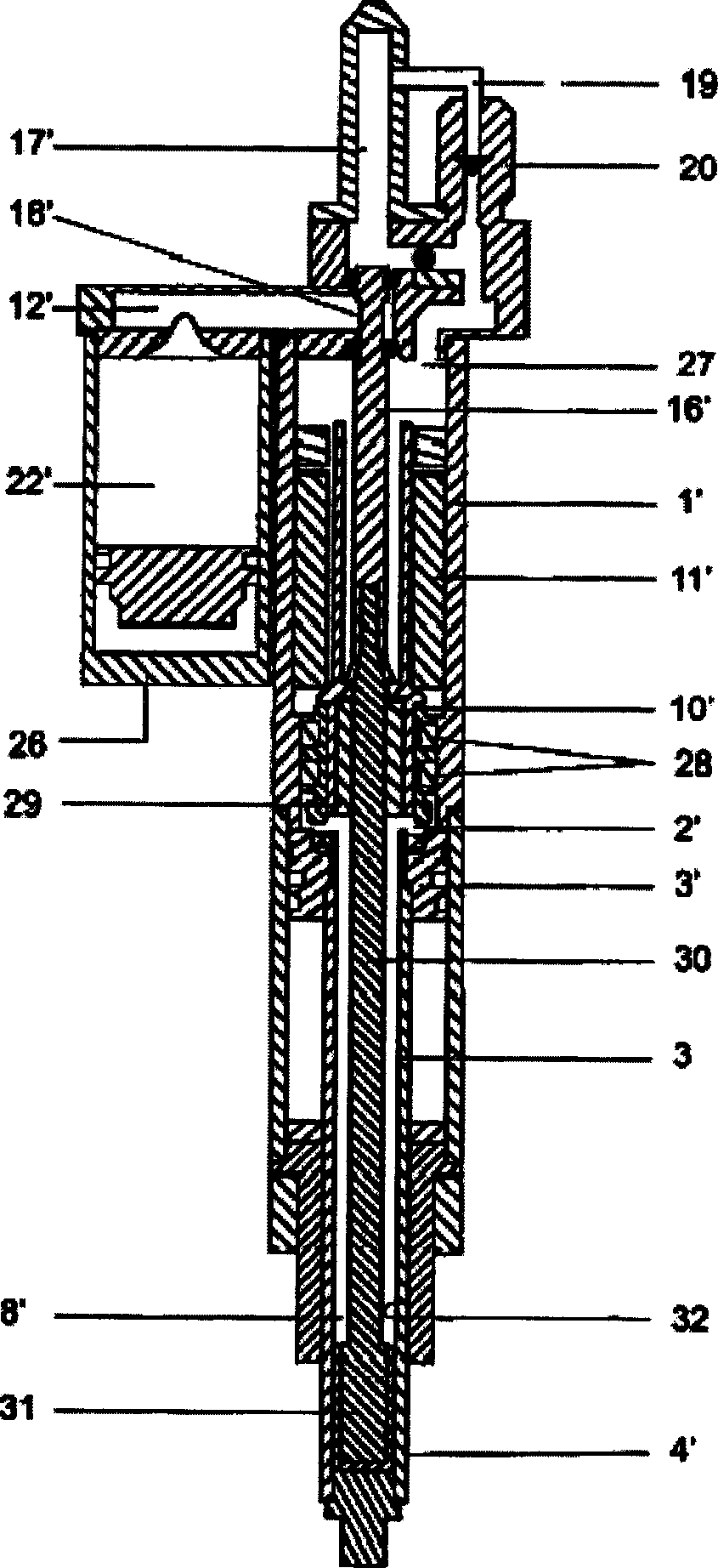 Method for switching a hydraulic pressure intensifier