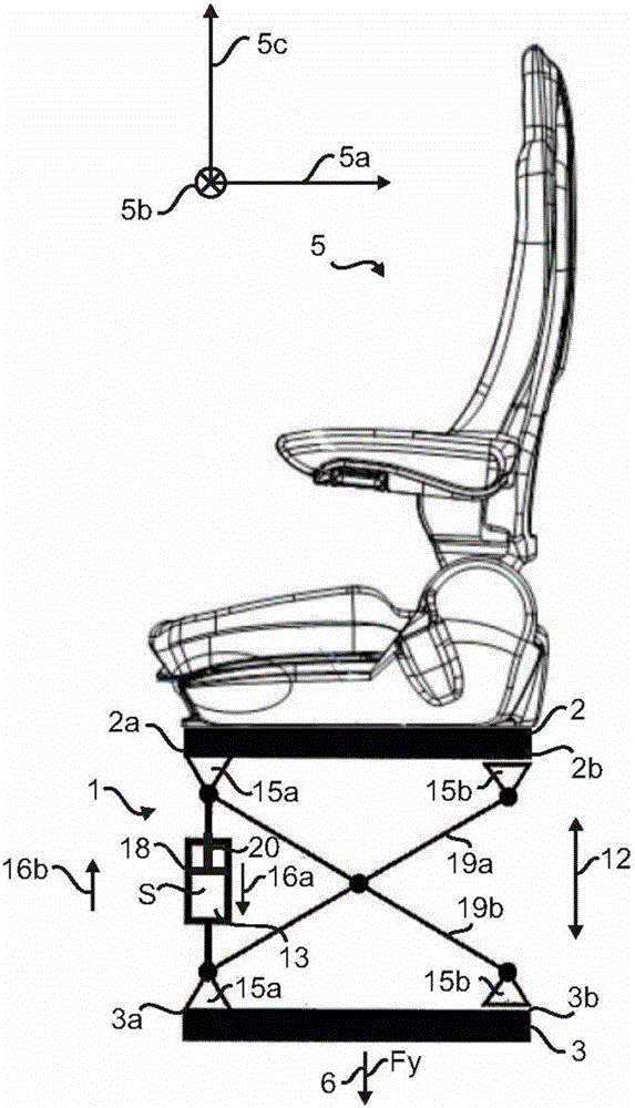 Suspension system for vehicles and method for fitting vehicle parts with suspension