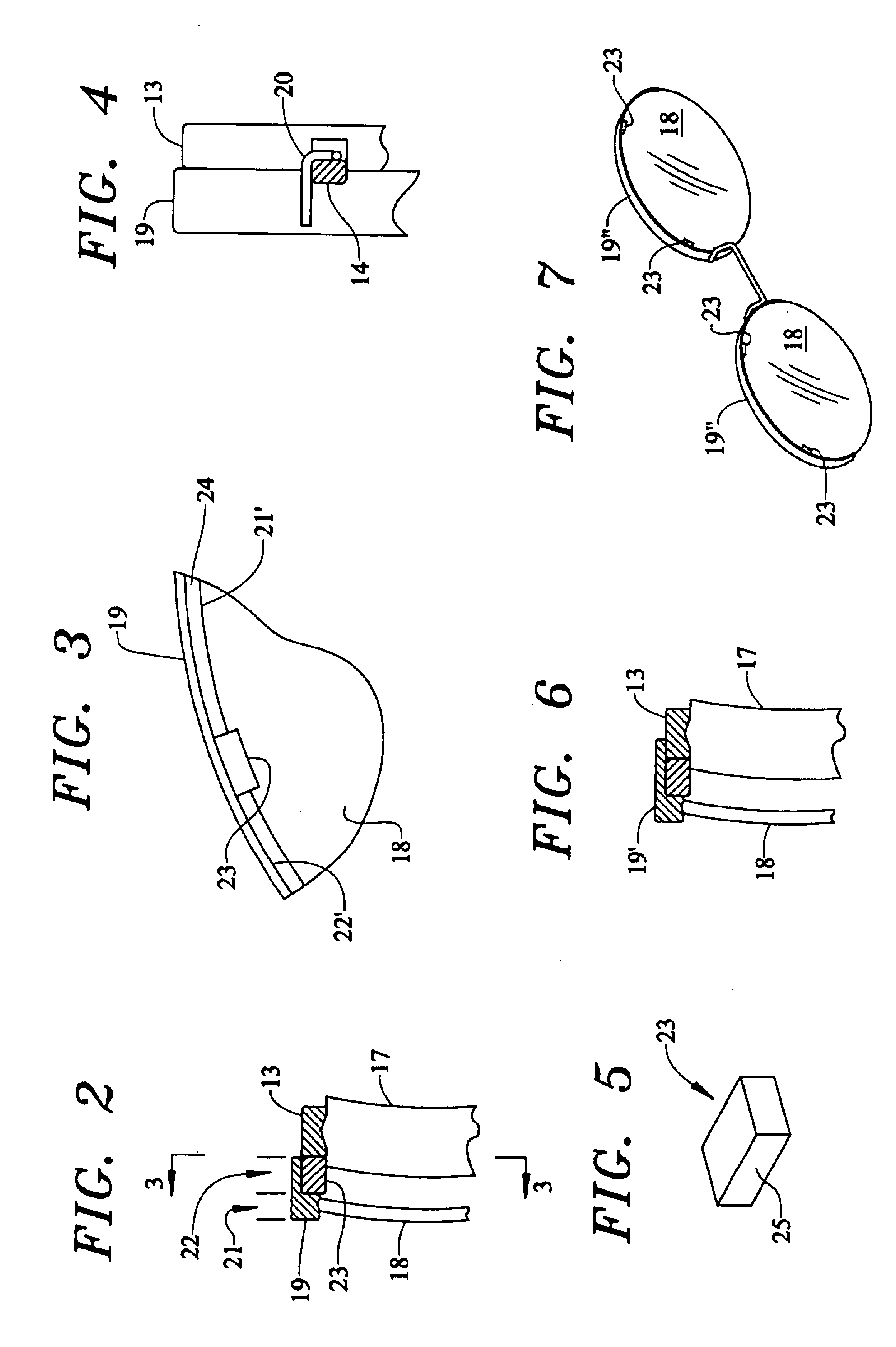 Type of magnetically attached auxiliary lens for spectacles