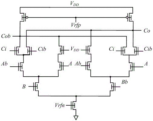 Single track current mode one bit full adder based on FinFET device