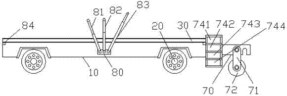 Flat trailer special for harvesting machinery