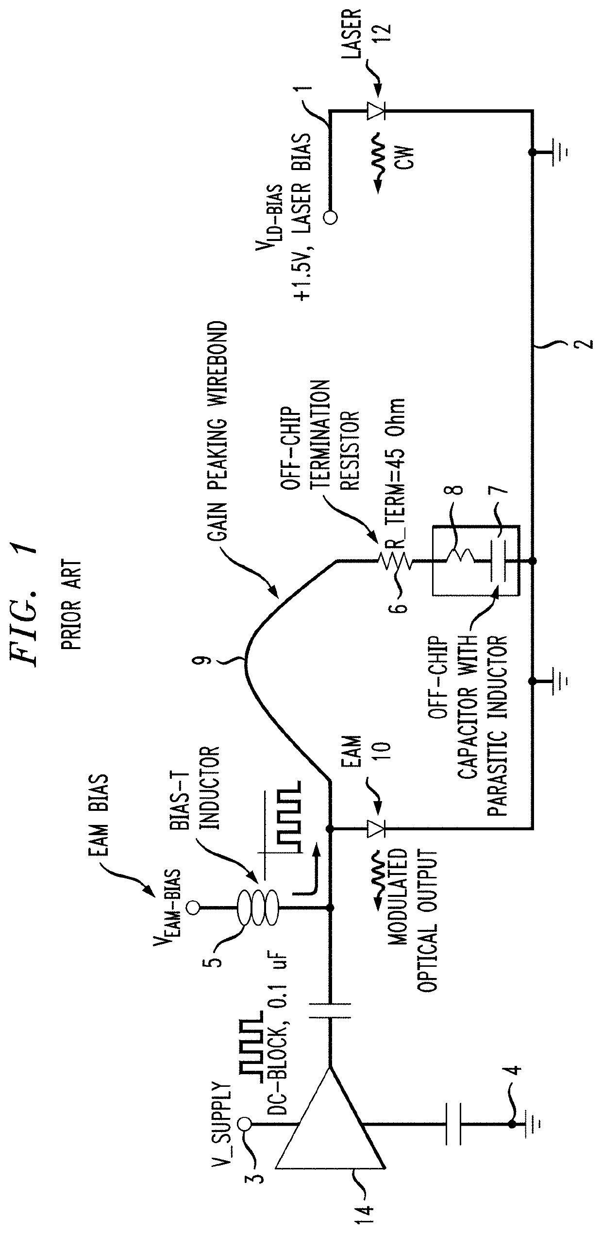 Broadband Electro-Absorption Optical Modulator Using On-Chip RF Input Signal Termination