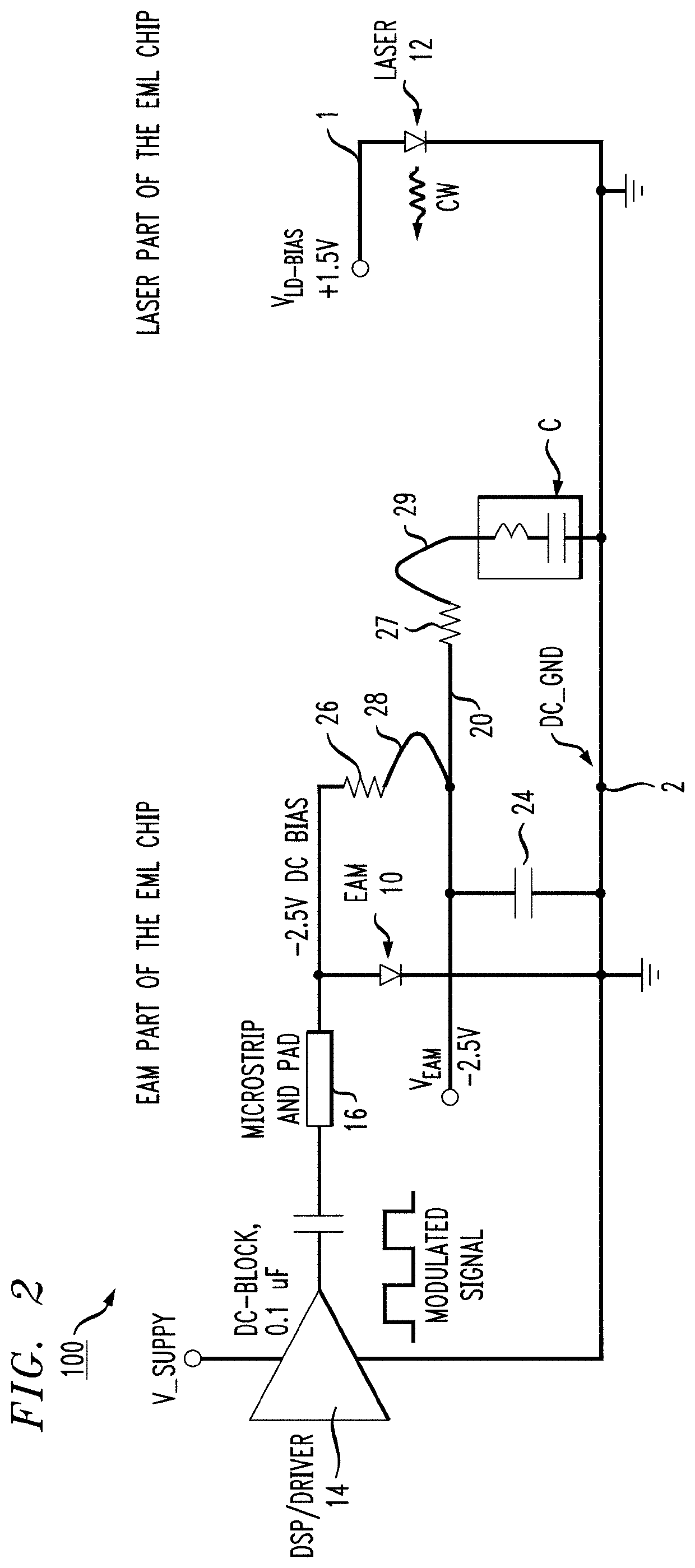 Broadband Electro-Absorption Optical Modulator Using On-Chip RF Input Signal Termination