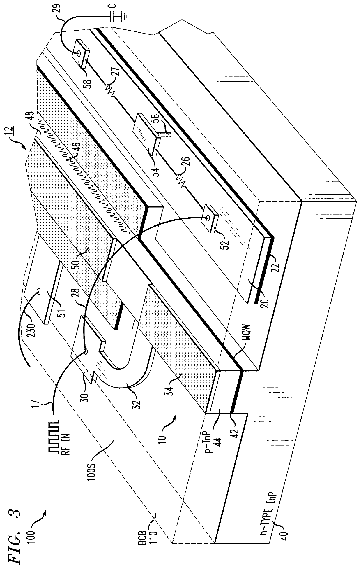 Broadband Electro-Absorption Optical Modulator Using On-Chip RF Input Signal Termination