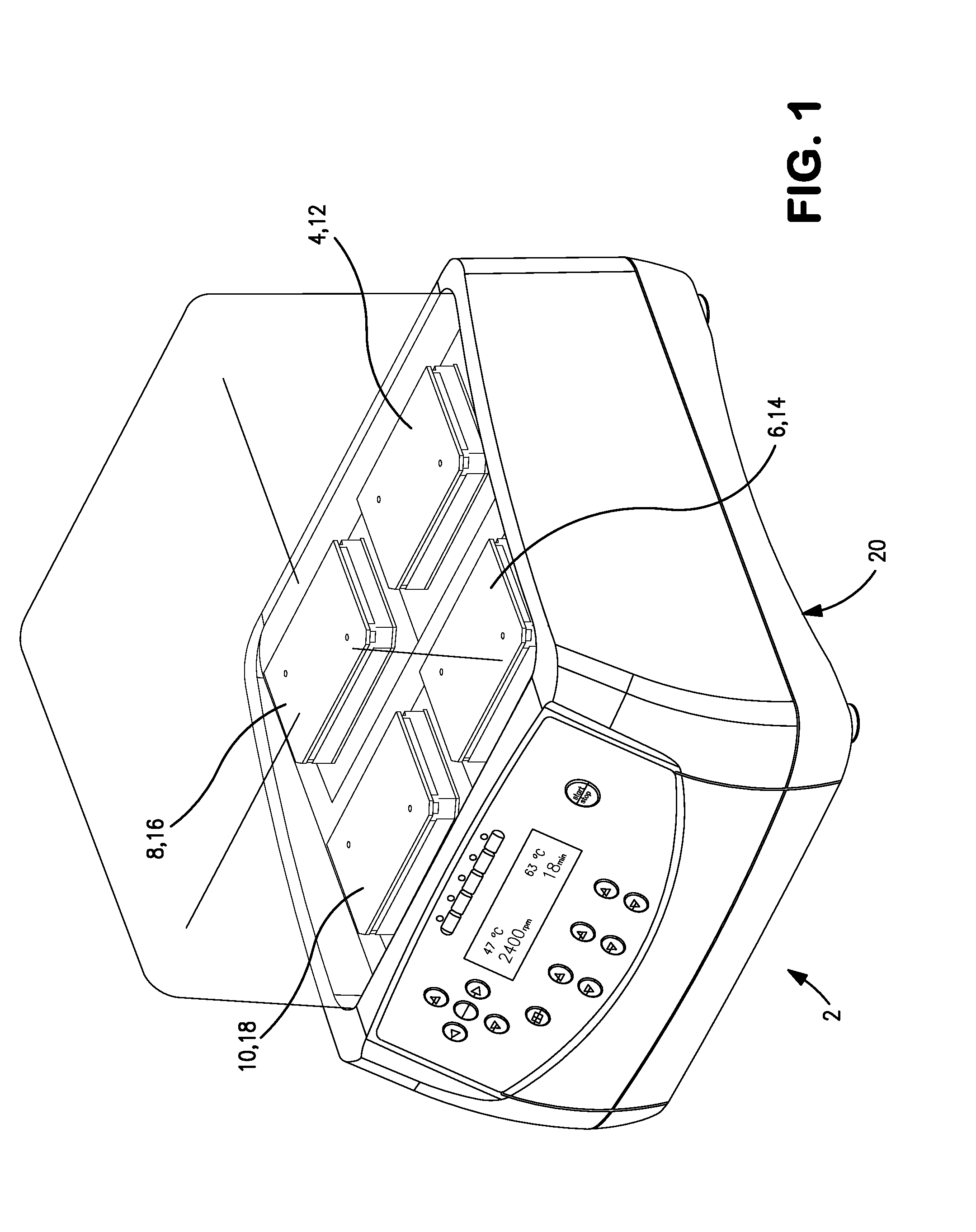 Multistation device for mixing the contents of laboratory vessels