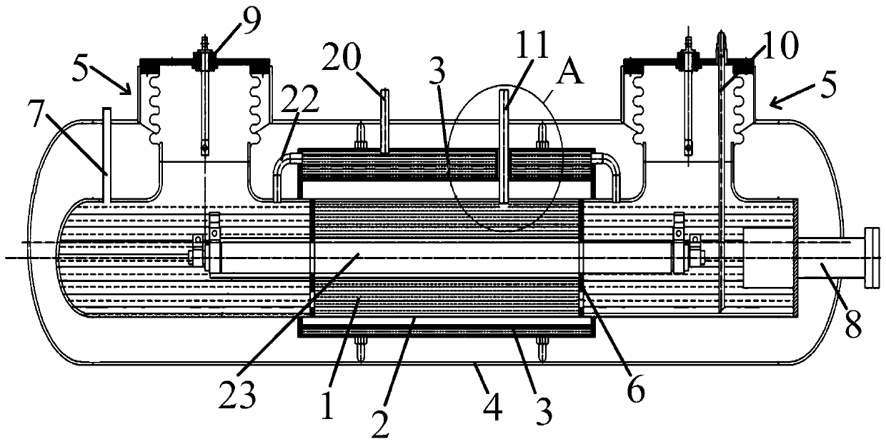 A cryostat for superconducting cables