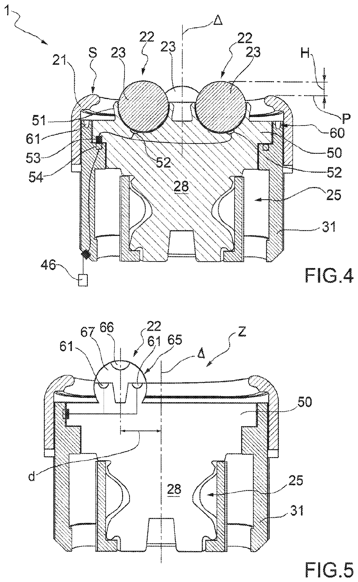 Massage device with at least one massage head having eccentric rotation