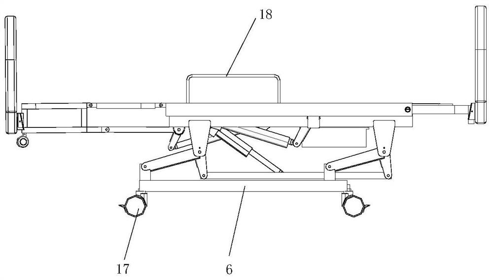 Novel multifunctional deformable nursing bed