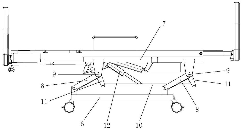 Novel multifunctional deformable nursing bed