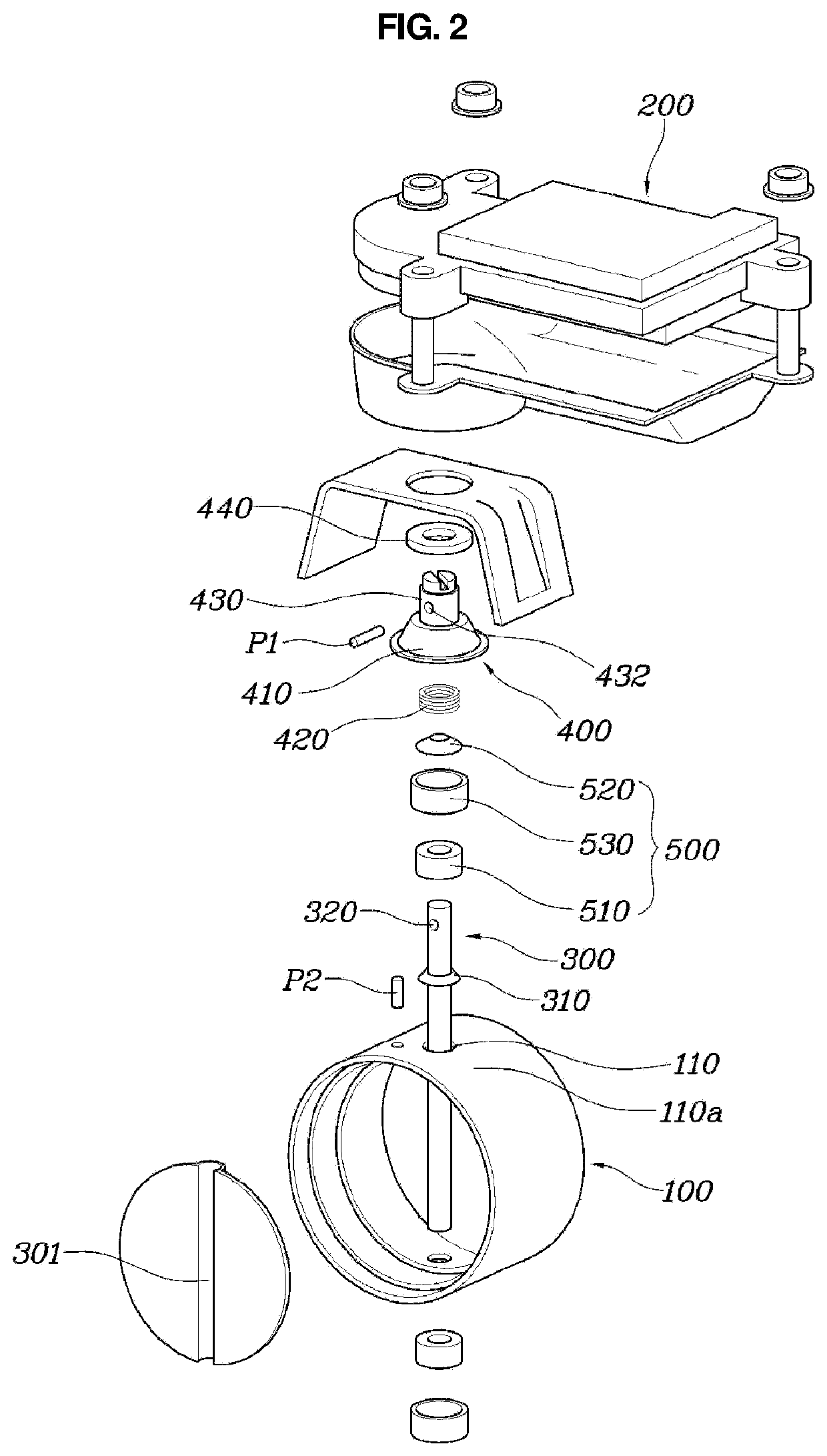 Variable exhaust valve assembly for vehicle