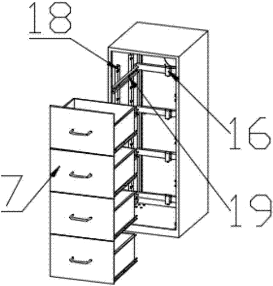 Drawer type intelligent storage cabinet