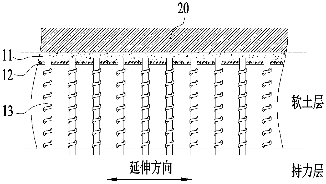 Spiral steel pile plate structure and construction method