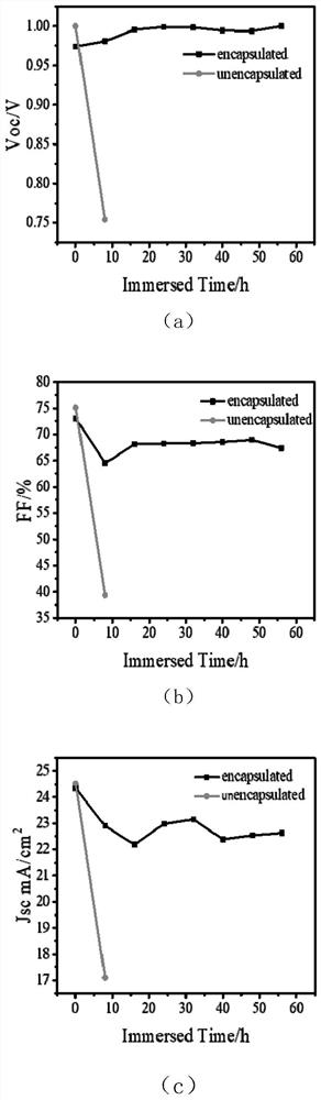 Cover plate type packaging structure and method for perovskite solar cell